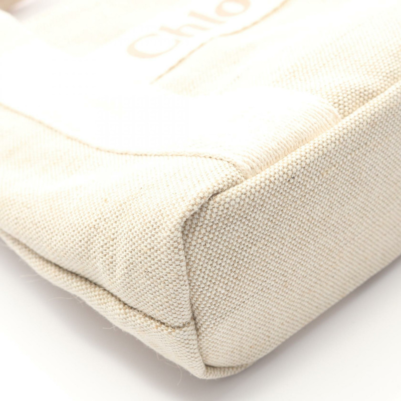 Chloe 手提包 C20424 Z40 帆布 米色 全新 女款-4