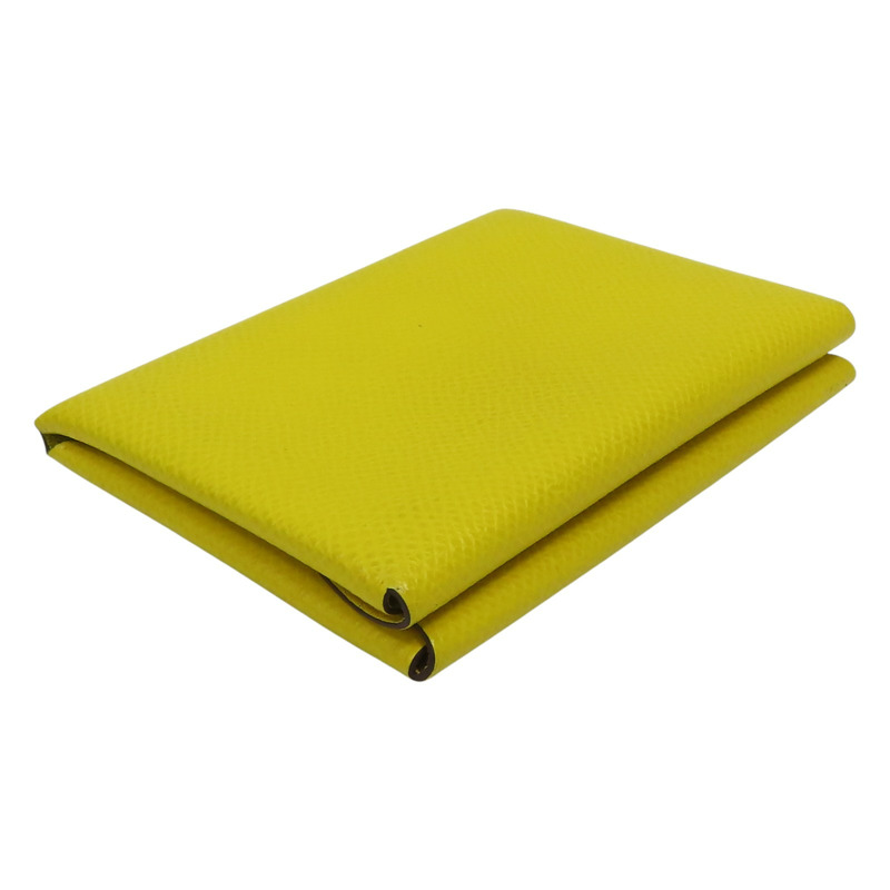 黃色 Epsom牛皮 Calvi Duo 零錢包 U刻【HERMES 愛馬仕】-2