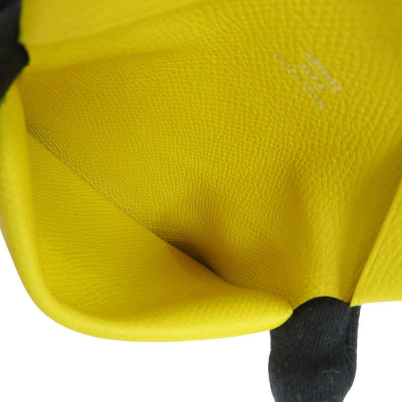 黃色 Epsom牛皮 Calvi Duo 零錢包 U刻【HERMES 愛馬仕】-6