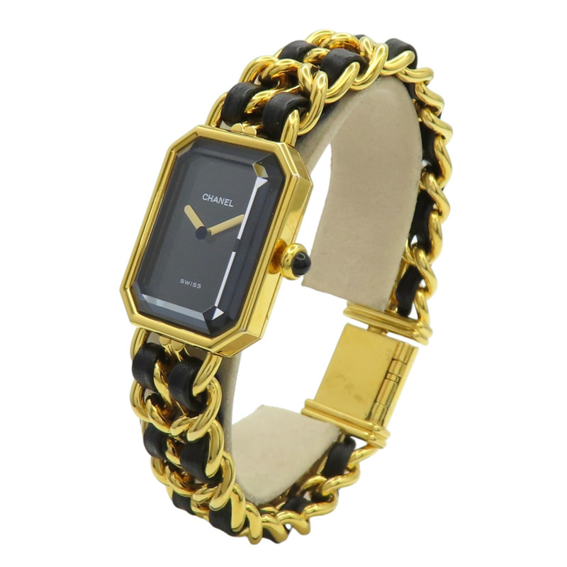 黑色 錶盤 皮革鍊帶 Premiere L 腕錶 H0001【CHANEL 香奈兒】 H0001-3