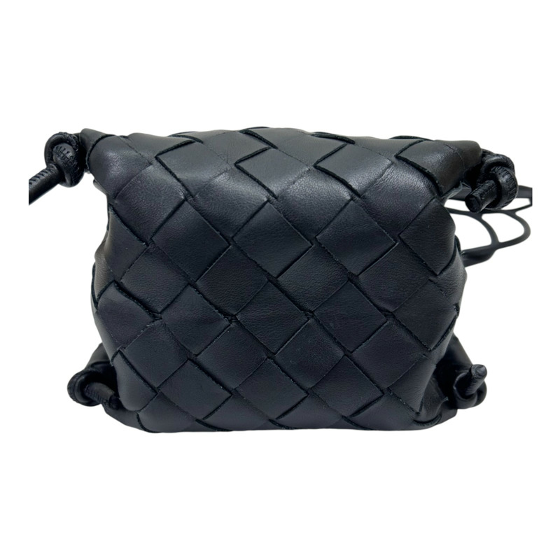 黑色 羊革編織 Mini The Knot 肩背包【BOTTEGA VENETA BV 寶緹嘉】-3
