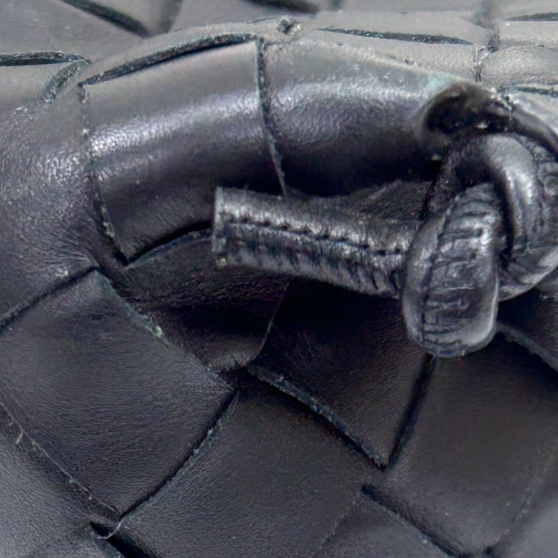 黑色 羊革編織 Mini The Knot 肩背包【BOTTEGA VENETA BV 寶緹嘉】-7