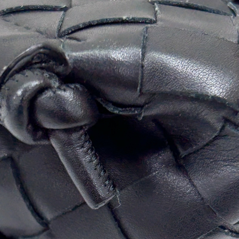 黑色 羊革編織 Mini The Knot 肩背包【BOTTEGA VENETA BV 寶緹嘉】-8