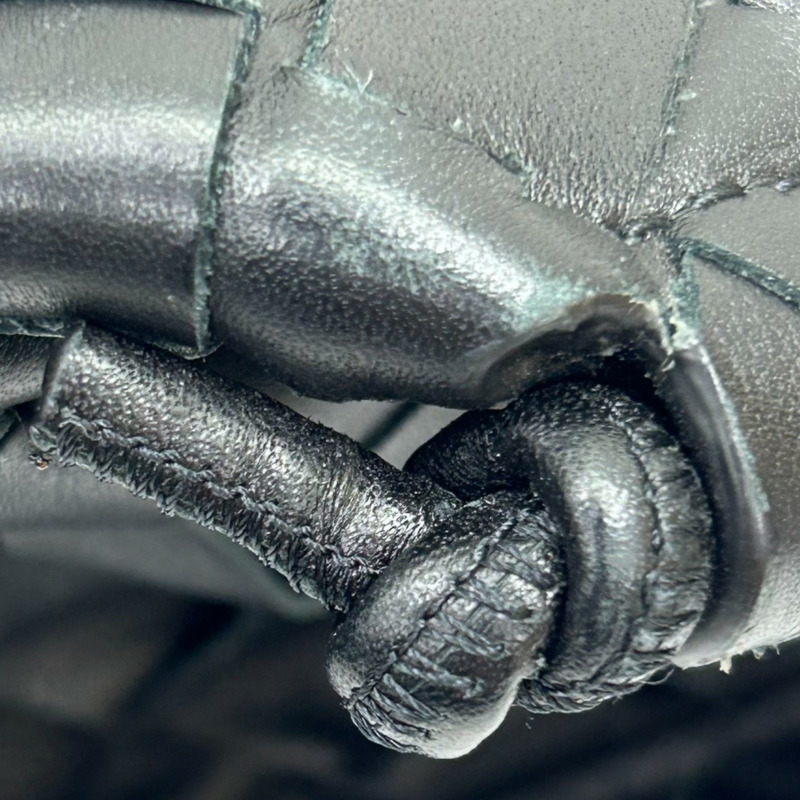 黑色 羊革編織 Mini The Knot 肩背包【BOTTEGA VENETA BV 寶緹嘉】-10