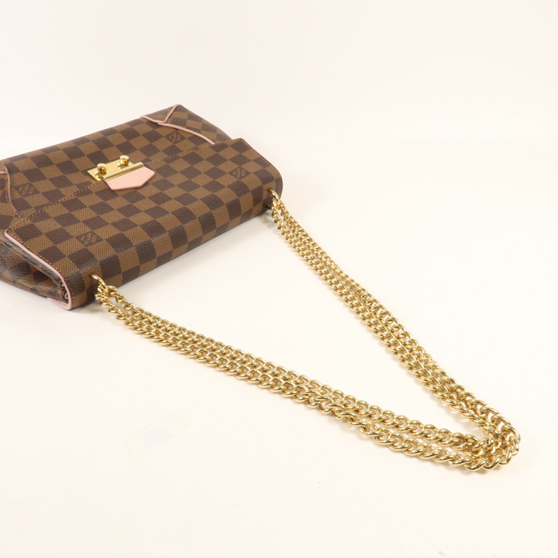 LOUIS VUITTON Damier Caissa金扣鏈帶肩背袋-4