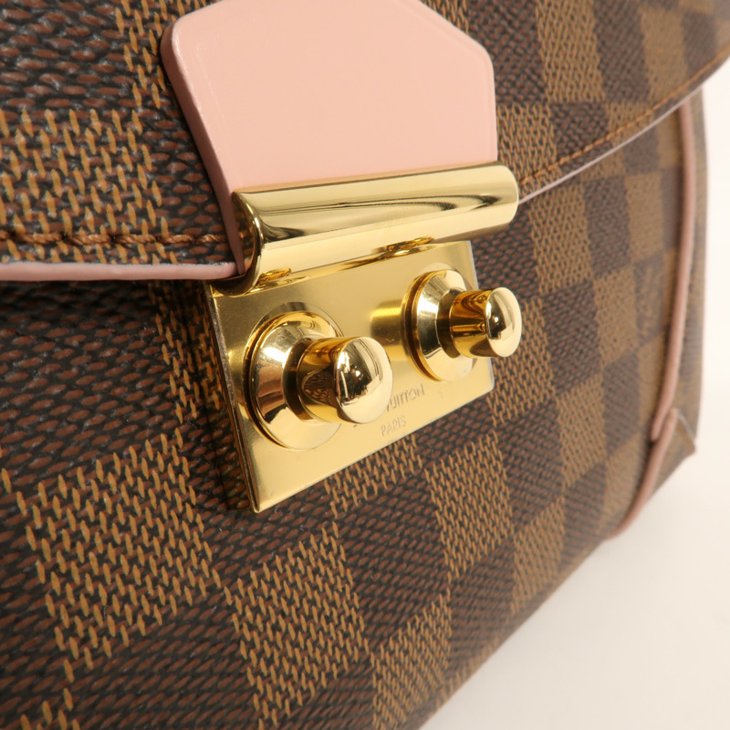 LOUIS VUITTON Damier Caissa金扣鏈帶肩背袋-9