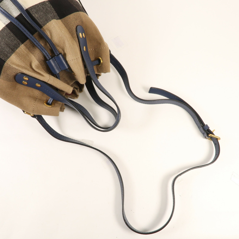 BURBERRY 帆布Shoulder Bag金扣手挽肩背兩用袋-5