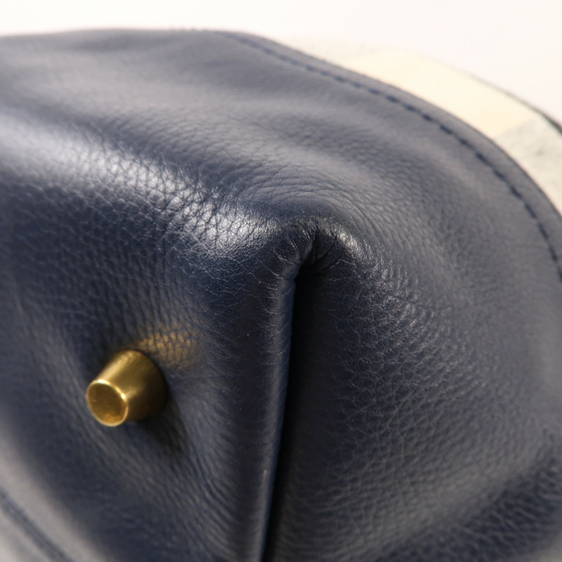 BURBERRY 帆布Shoulder Bag金扣手挽肩背兩用袋-8