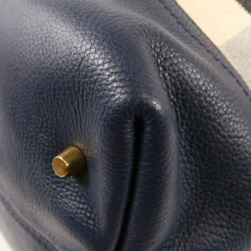 BURBERRY 帆布Shoulder Bag金扣手挽肩背兩用袋-10