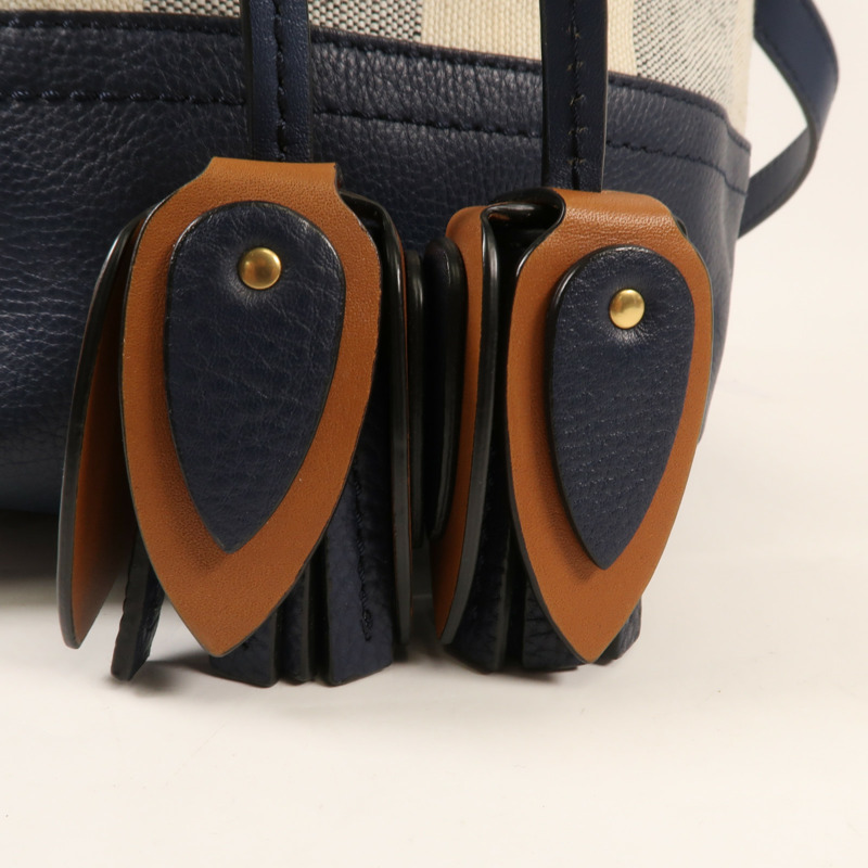 BURBERRY 帆布Shoulder Bag金扣手挽肩背兩用袋-11