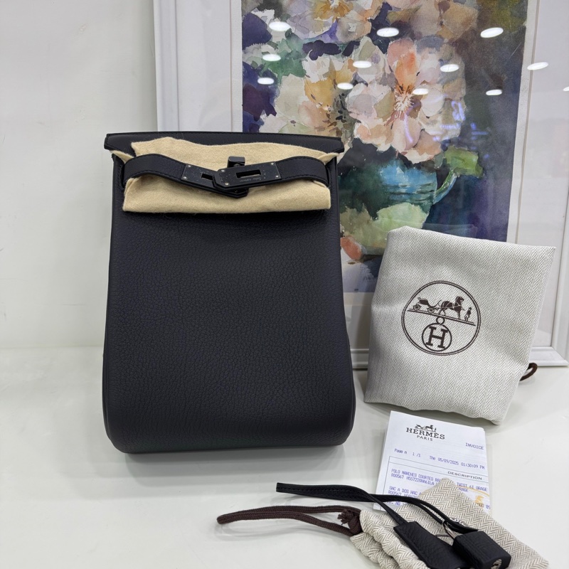 Hermes 愛馬仕 Hac a dos so black黑色 K刻 全新有購證-0