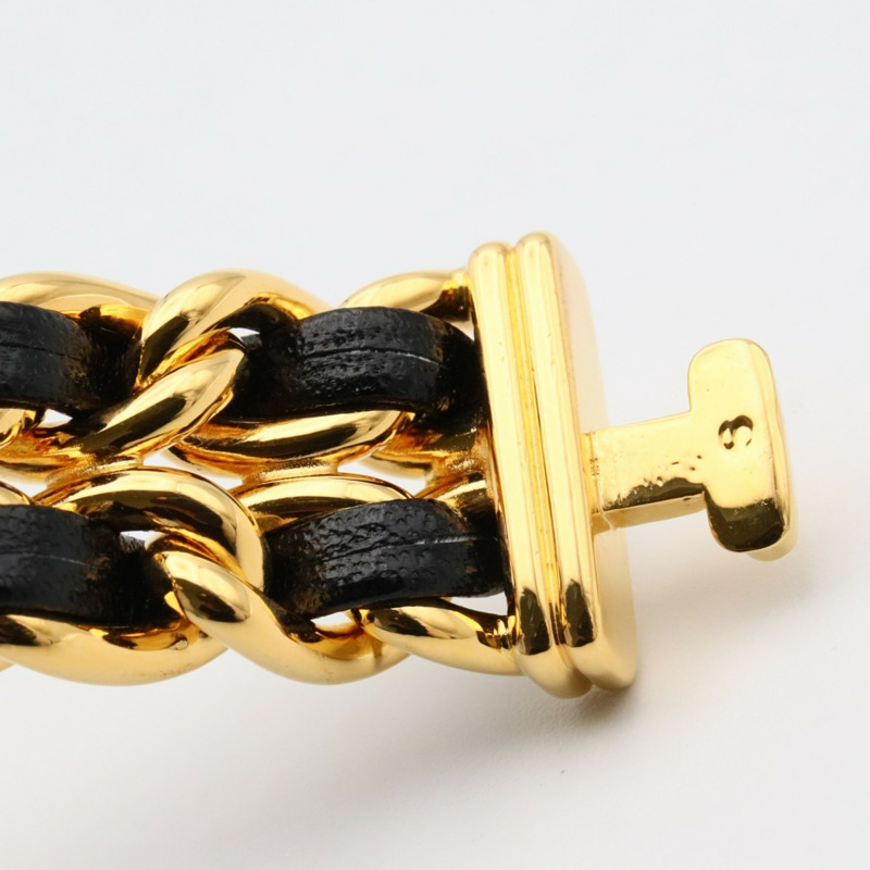 CHANEL Premiere S 手錶,GP(鍍金),皮革,女士,黑色,H0001-12