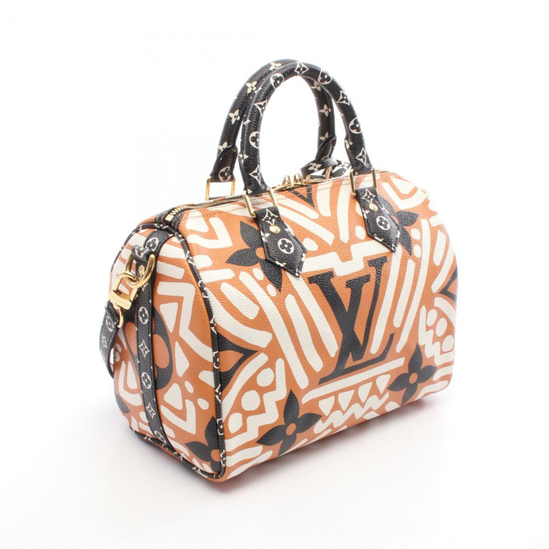 Louis Vuitton Speedy Bandouliere 25 LV Crafty 手提包,塗佈帆布 Monogram Giant,女款,橙色多色,M56588-1