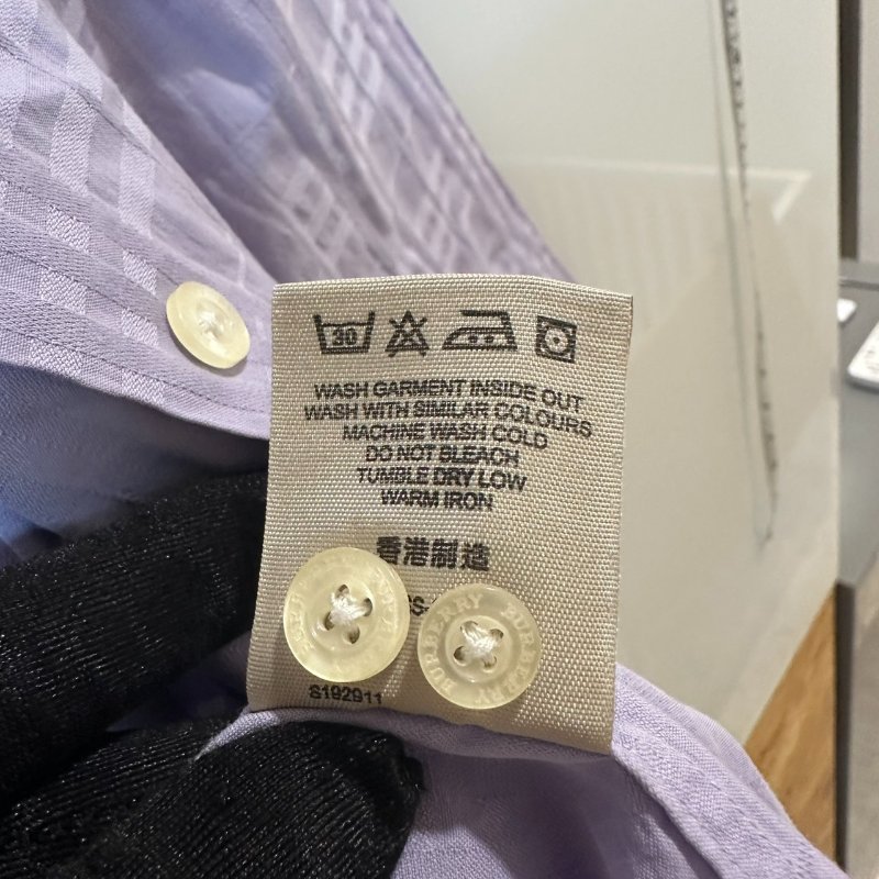 【美收精品】BURBERRY 紫色長袖襯衫 4-235-4