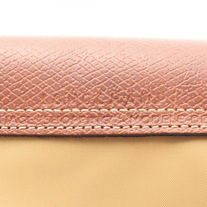 Longchamp Le Pliage Original L 托特包 L1899089P86 帆布皮革棕色全新女款-3