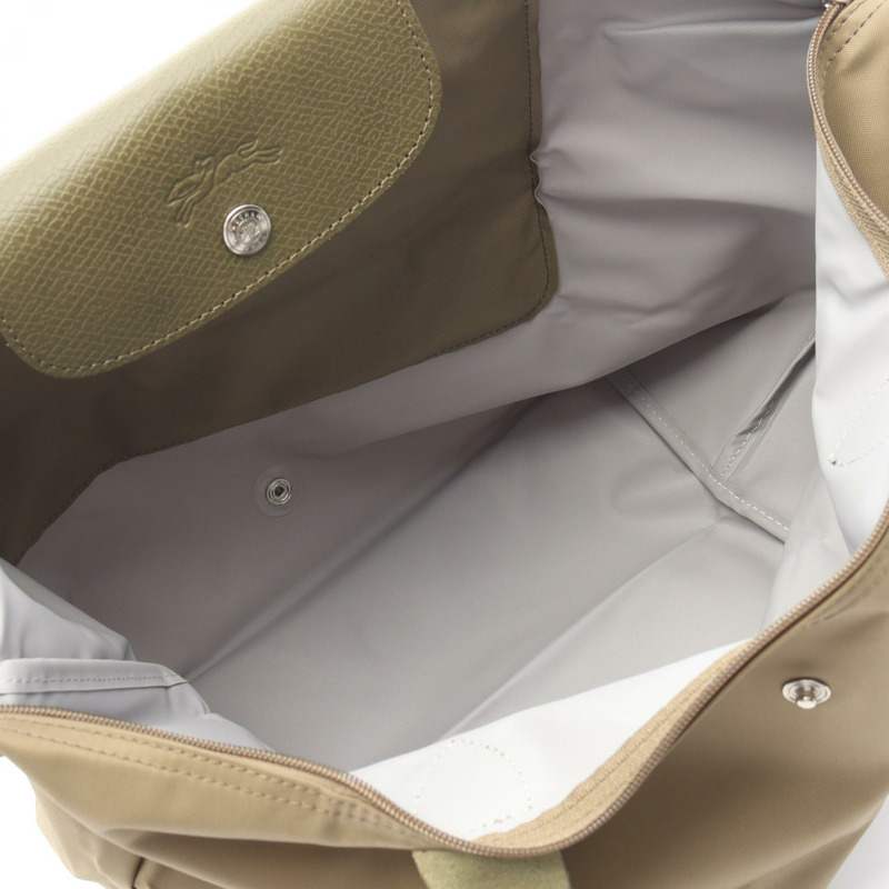 Longchamp Le Pliage 綠色 L 單肩包 L1899919M04 帆布皮革卡其色新款女款-2