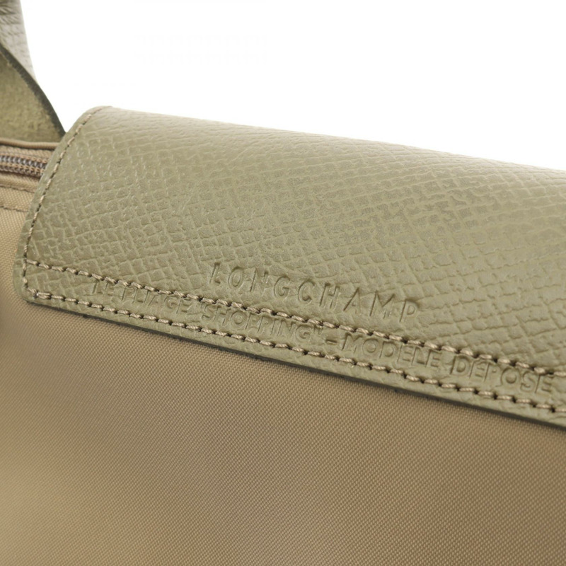 Longchamp Le Pliage 綠色 L 單肩包 L1899919M04 帆布皮革卡其色新款女款-3