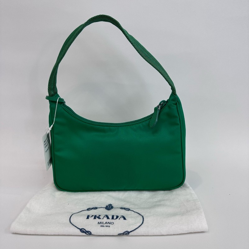 Prada 綠色hobo肩背包 手提包 底長23cm-1