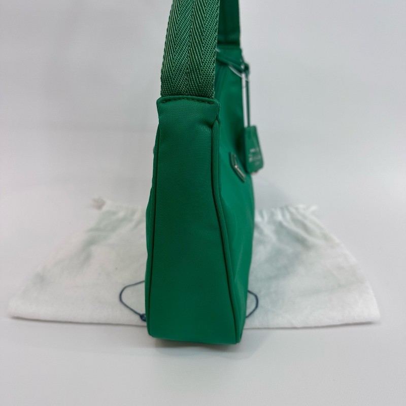 Prada 綠色hobo肩背包 手提包 底長23cm-2
