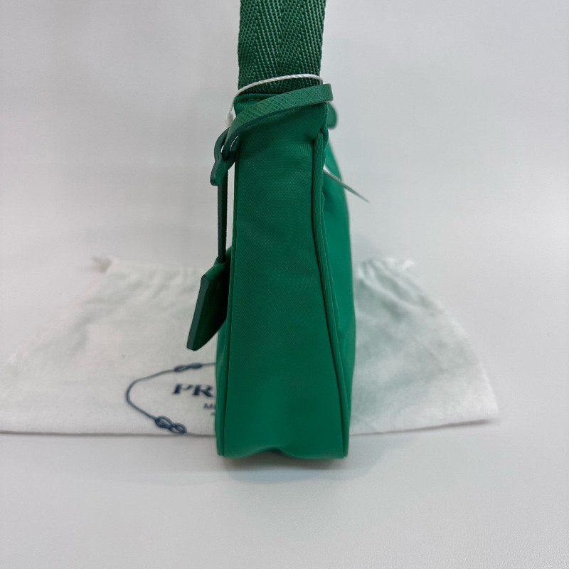 Prada 綠色hobo肩背包 手提包 底長23cm-3