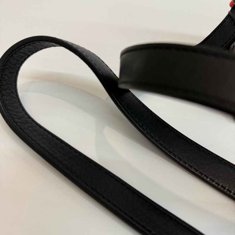 Louis Vuitton/路易威登黑色全皮老花浮雕橙色鏈條軟盒子 斜背包 晶片款-9