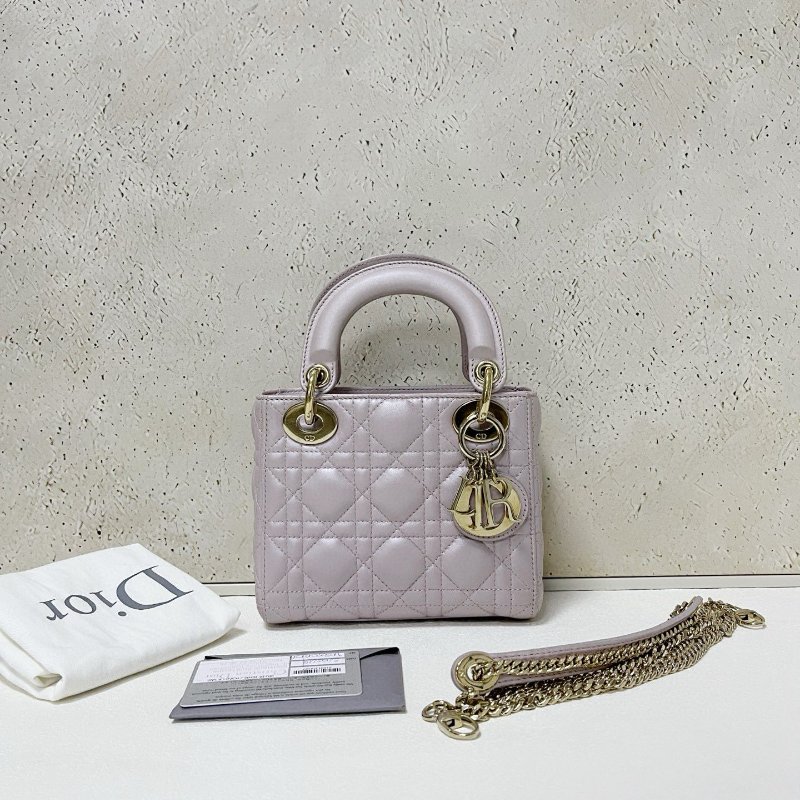 Dior lady Dior 珠光紫三格戴妃-0