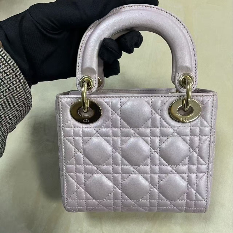 Dior lady Dior 珠光紫三格戴妃-7