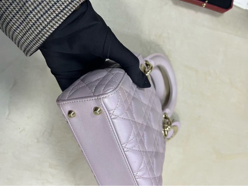 Dior lady Dior 珠光紫三格戴妃-11