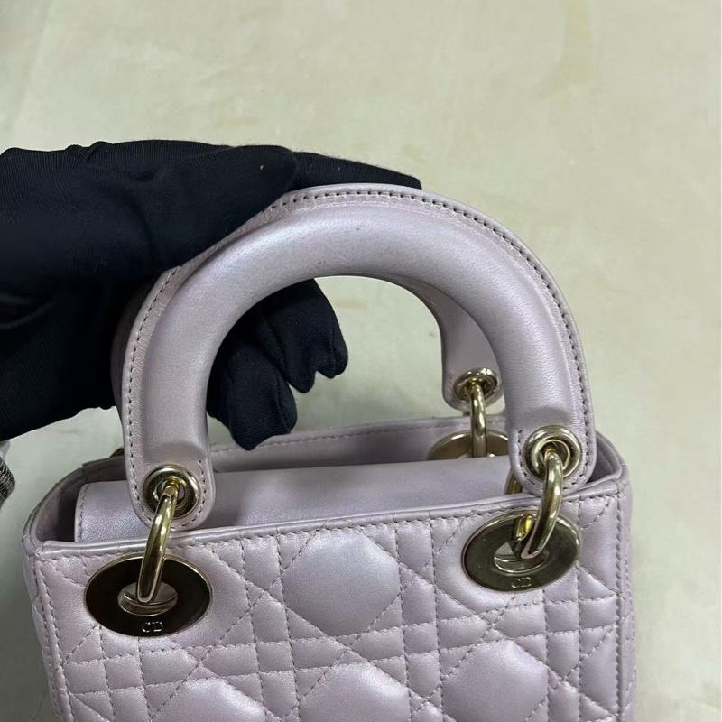 Dior lady Dior 珠光紫三格戴妃-15