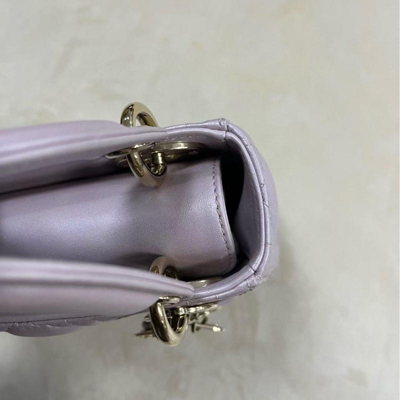 Dior lady Dior 珠光紫三格戴妃-17