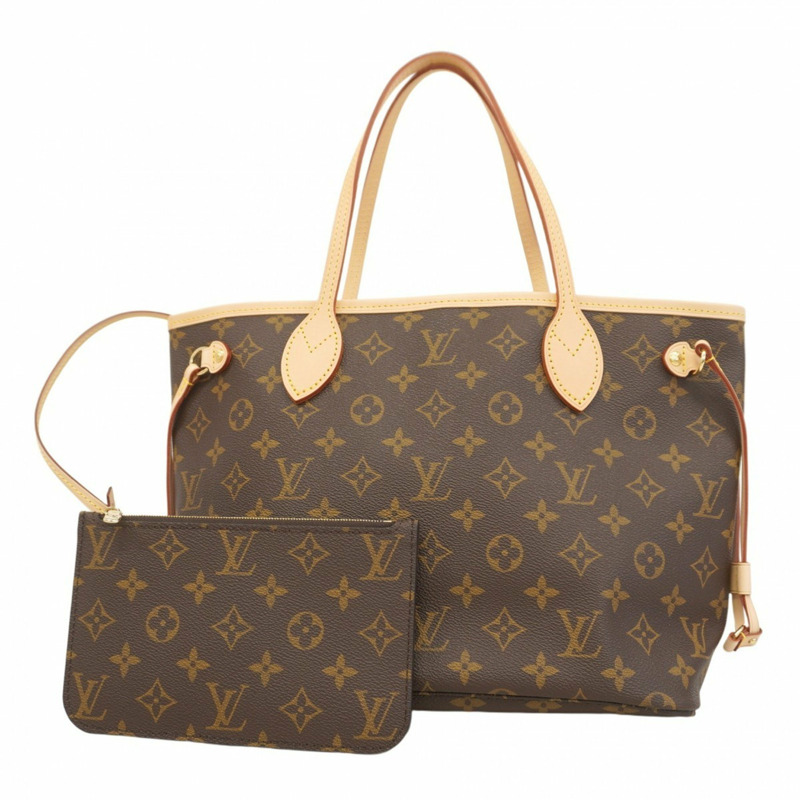 Louis Vuitton Monogram Neverfull PM 手提包 M46979 棕色/米色 女款-0