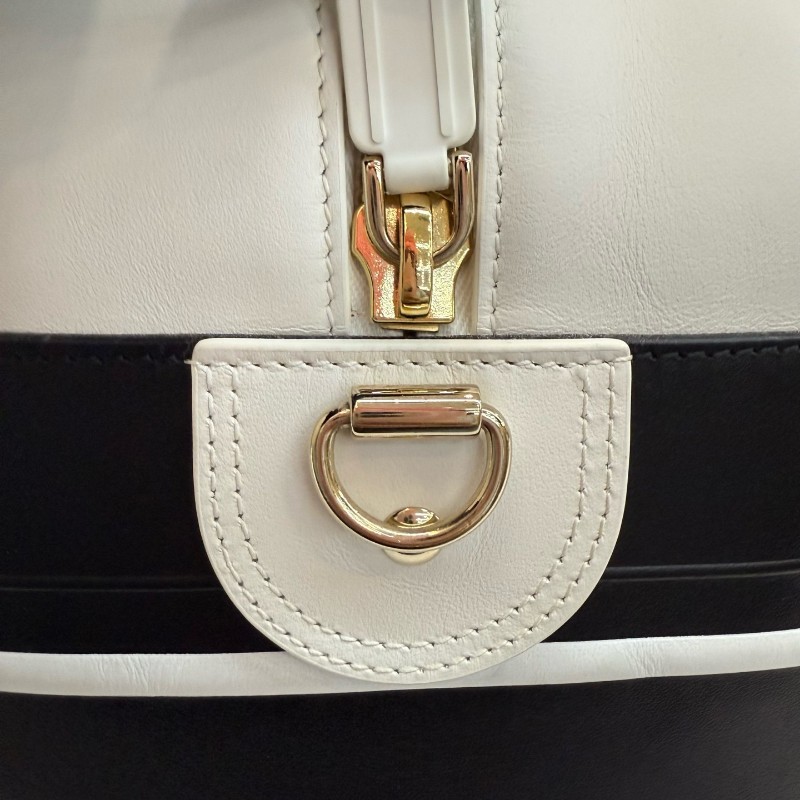 DIOR Vibe 中號 黑色牛皮藤格紋肩背包手提包-14