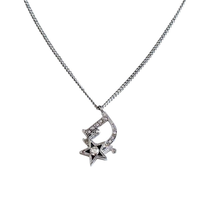 DIOR Oblique 星星⭐️ 水鑽 頸鏈-0