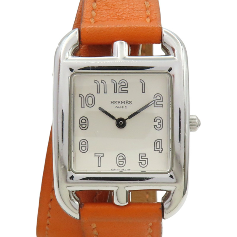 銀色錶盤 不鏽鋼 皮帶 Cape Cod 腕錶 非原廠錶帶 CC1.210【HERMES 愛馬仕】 CC1.210-0