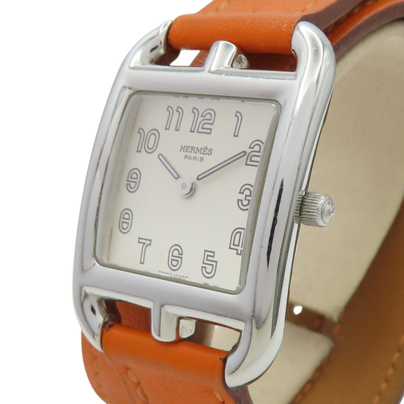 銀色錶盤 不鏽鋼 皮帶 Cape Cod 腕錶 非原廠錶帶 CC1.210【HERMES 愛馬仕】 CC1.210-2