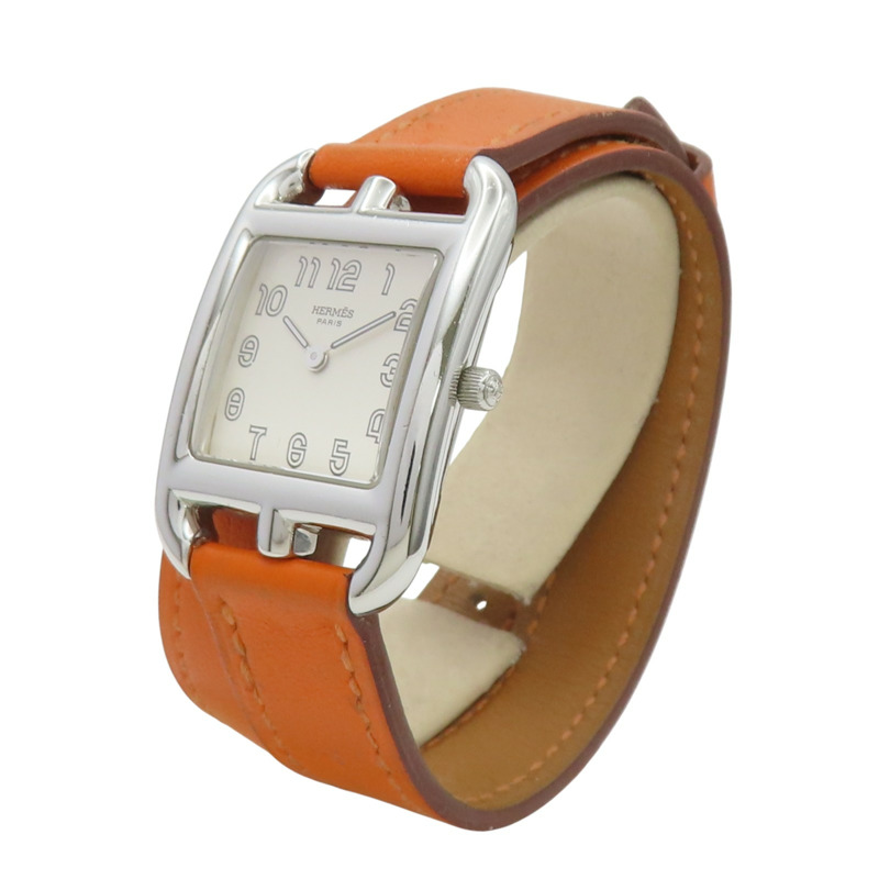 銀色錶盤 不鏽鋼 皮帶 Cape Cod 腕錶 非原廠錶帶 CC1.210【HERMES 愛馬仕】 CC1.210-3