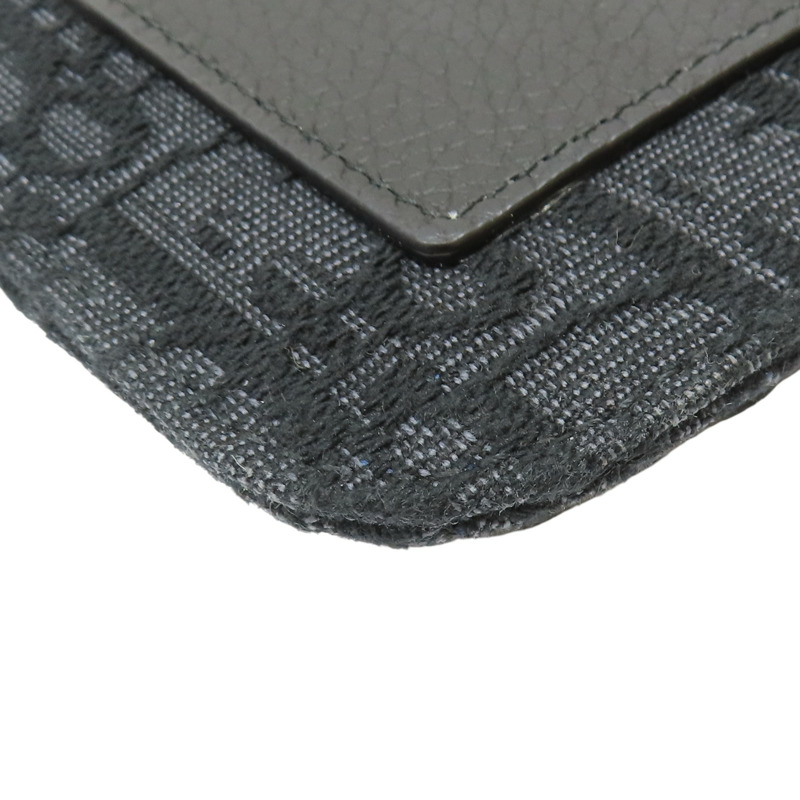 黑色 緹花帆布 手機包【Dior 迪奧】-10