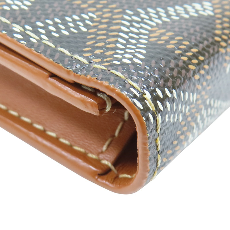 黑/棕色 Goyardine帆布 名片夾 BEA 020178 【GOYARD 高雅德 】-12