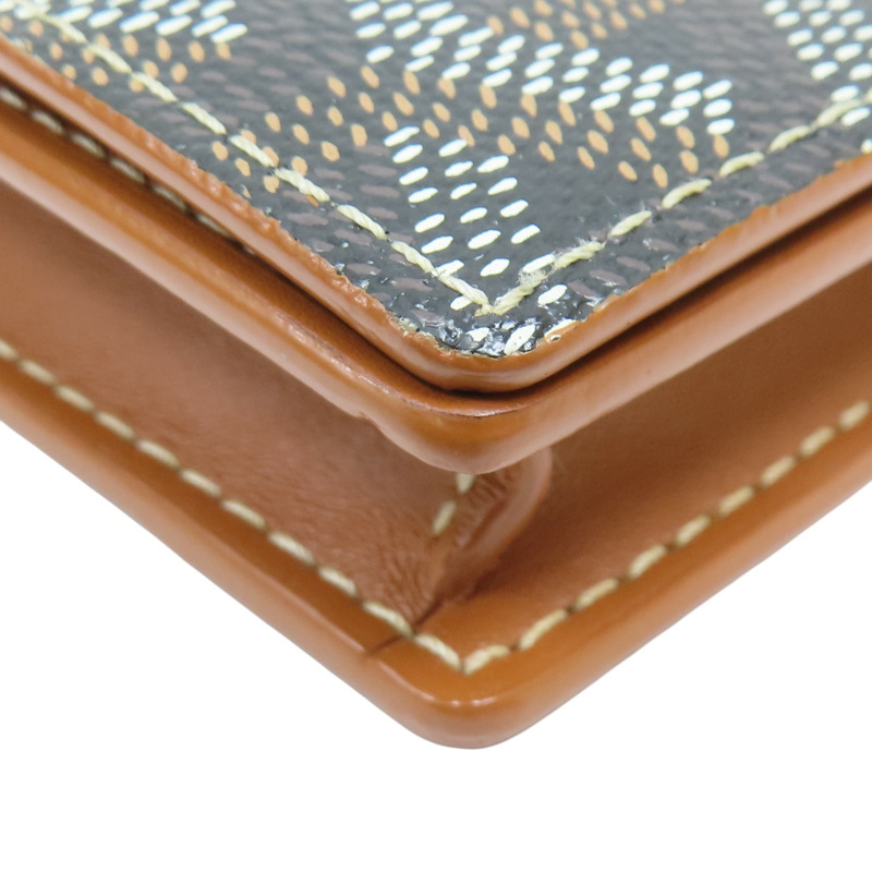 黑/棕色 Goyardine帆布 名片夾 BEA 020178 【GOYARD 高雅德 】-13