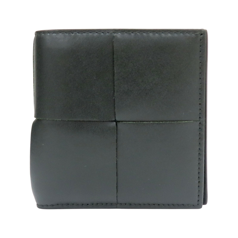 綠色 牛皮 Cassette 兩折 短夾【BOTTEGA VENETA 寶緹嘉】-0