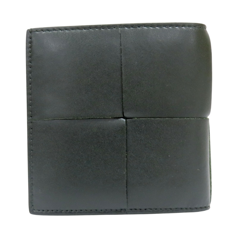 綠色 牛皮 Cassette 兩折 短夾【BOTTEGA VENETA 寶緹嘉】-1