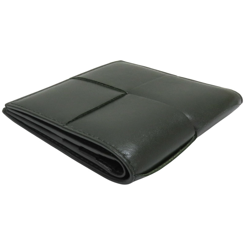 綠色 牛皮 Cassette 兩折 短夾【BOTTEGA VENETA 寶緹嘉】-3