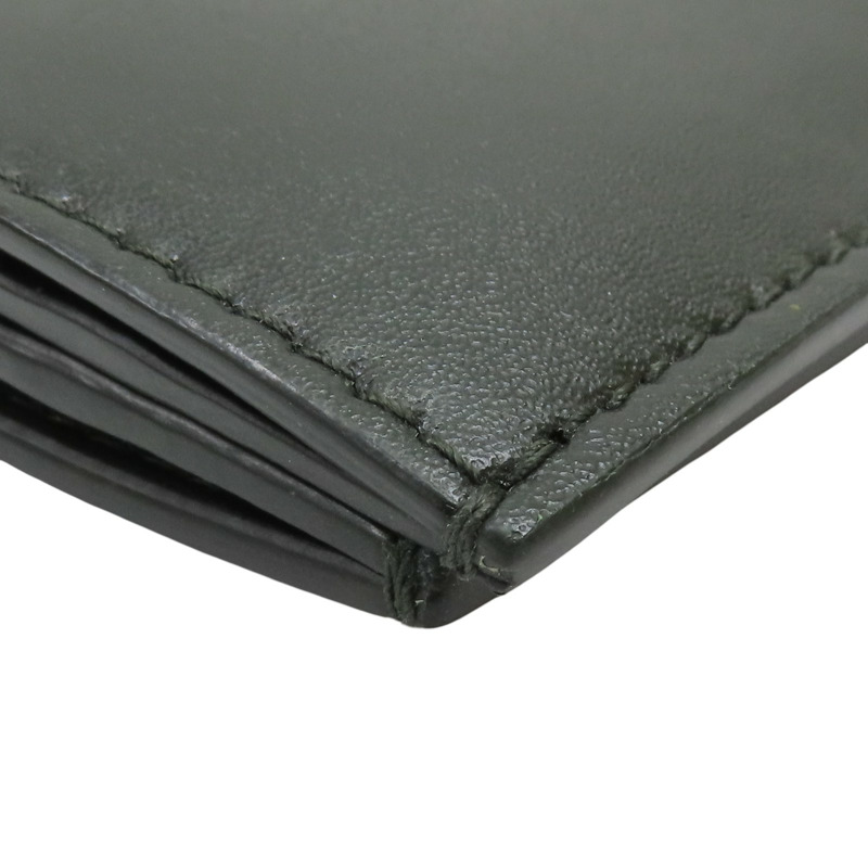 綠色 牛皮 Cassette 兩折 短夾【BOTTEGA VENETA 寶緹嘉】-8