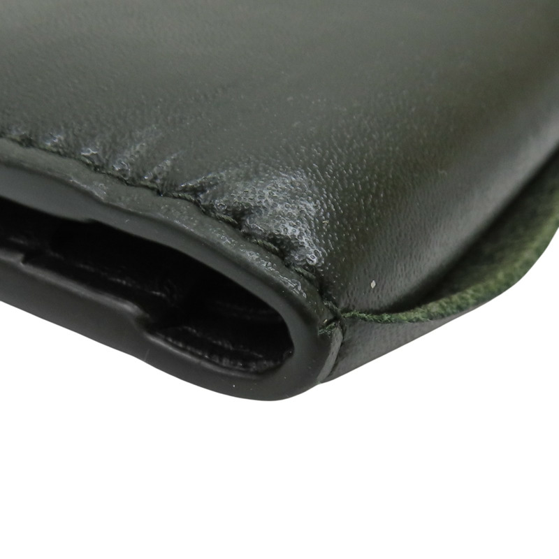 綠色 牛皮 Cassette 兩折 短夾【BOTTEGA VENETA 寶緹嘉】-10