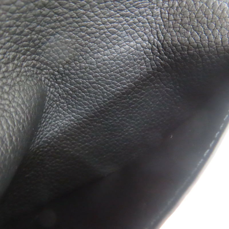 黑色牛皮 原花壓紋 扣式短夾 M64060 [LV Louis Vuitton 路易威登] M64060-7