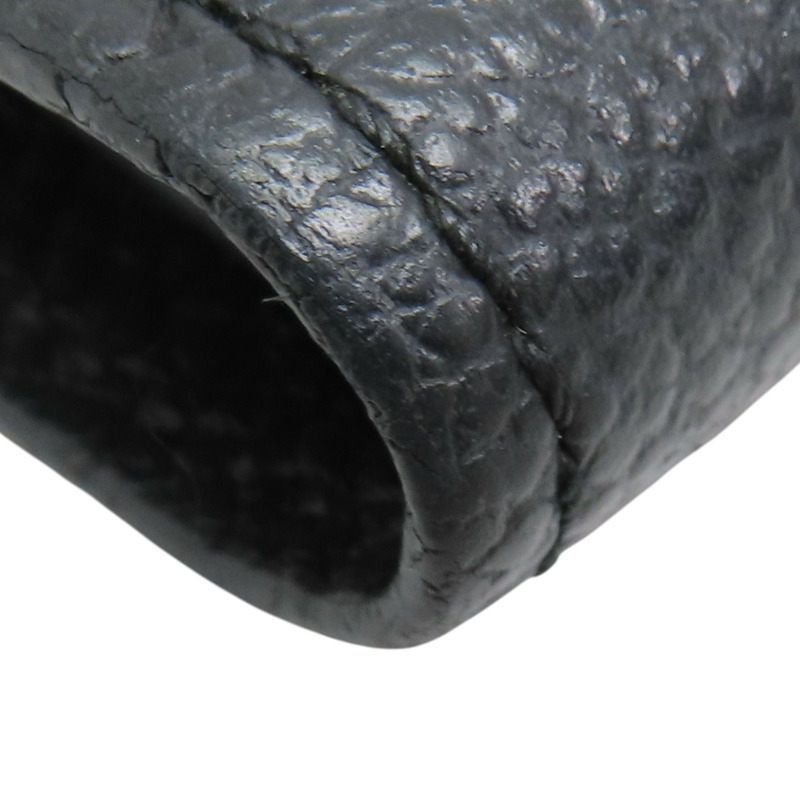 黑色牛皮 原花壓紋 扣式短夾 M64060 [LV Louis Vuitton 路易威登] M64060-12