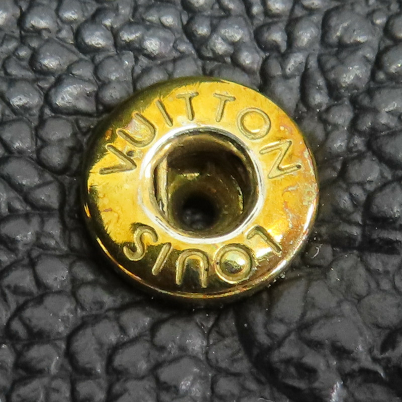 黑色牛皮 原花壓紋 扣式短夾 M64060 [LV Louis Vuitton 路易威登] M64060-17