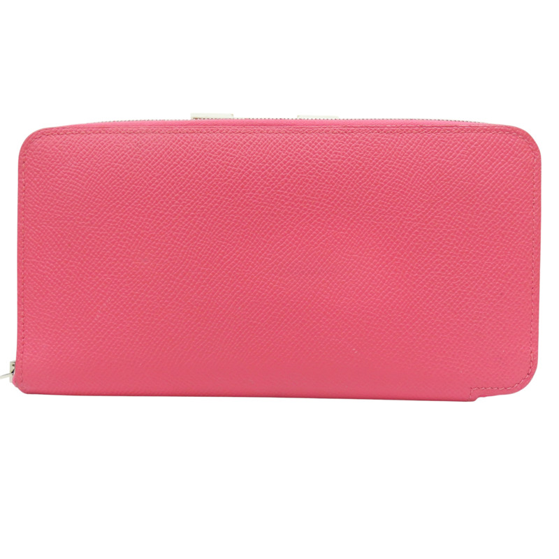 粉色 Epsom牛皮 Azap Silk'In 絲巾長夾 X刻【HERMES 愛馬仕】-0