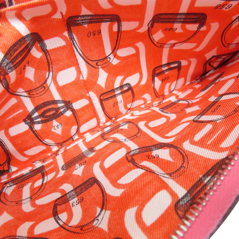 粉色 Epsom牛皮 Azap Silk'In 絲巾長夾 X刻【HERMES 愛馬仕】-6