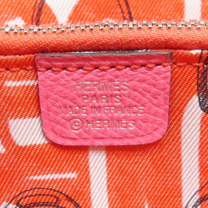 粉色 Epsom牛皮 Azap Silk'In 絲巾長夾 X刻【HERMES 愛馬仕】-8